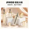 Botella de Crema Personalizada de 30g 50g, Botella Dispensadora de Loción Cosmética, Tapa Hexagonal Recta de Acrílico Dorado con Pegatina para Dispensar