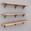 Estante Multifuncional Engrosado para Montar en la Pared, Soporte Triangular de Madera Fijo para División, Soporte de Hierro en Ángulo Recto de Alta Capacidad de Carga