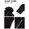 Sudadera con capucha negra para mujer 2026 nuevo otoño corte ajustado estilo coreano con capucha manga larga casual top cárdigan
