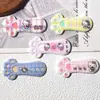 Lindo Gato Kt Garra Palo Pasador Hecho a Mano Funda para Teléfono Celular Llavero de Pegamento de Crema Flor para Zapatos Parche para Taza de Agua Paquete de Materiales DIY