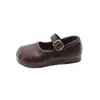 Zapatos Mary Jane para niñas de 3 a 6 años, estilo primavera y otoño, zapatos de princesa de suela blanda, zapatos individuales para niños, zapatos de bebé blancos y marrones