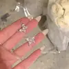 Brincos Borboleta de Pérola e Diamante Cintilante, Luxo Leve Exclusivo Requintado Versátil para Mulheres, Novos Acessórios 2026