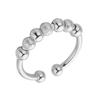 Anillo de ansiedad con perla explosiva de Amazon, ajustable, sencillo, chapado en cobre, con cuentas de cobre.