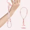 Corrente de Celular Lanyard Pulseira de Pérola Cristal Pulseira de Pulso Anti-Perda de Alta Qualidade Corda de Ombro Pingente Curto para Capa de Celular