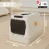 Caixa de Areia para Gatos Totalmente Fechada, Estilo Gaveta Extra Grande de Aço Inoxidável Removível Anti-Odor Banheiro para Gatos, Anti-Salpicos Suprimentos para Animais