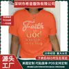 Camiseta Feminina Estampada de Verão Simples Casual Solta Top