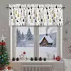 Cortinas de ventana temáticas de nieve para uso diario transfronterizo, cortinas navideñas para el hogar, decoraciones navideñas para la cocina, decoraciones para fiestas navideñas