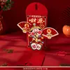 Sobres Rojos de Año Nuevo 2027 Nuevo Paquete Rojo Creativo 3D Personalizado para Regalo de Dinero de Año Nuevo Infantil Sobre del Año de la Oveja