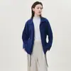 Chaqueta con Solapa Issey Miyake para Mujer Moda de Alta Gama Gruesa Holgada Botón Oculto Cordón de Ajuste Moda Versátil Sudadera Cárdigan
