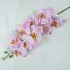 Al por mayor 9 cabezas impresión 3D sensación pegamento phalaenopsis flor artificial decoración flor simulación planta florero paisaje