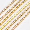 Fabricante Atacado 2mm-6mmAB Cor Quatro-garra Strass Cadeia Densa DIY Telefone Móvel Caso Sapato Bolsa Decoração Acessórios de Vestuário