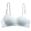Íntimos Brillantes de Algodón Puro para Mujer, Push-Up, Anticaída, Soporte Lateral, Estilo Coreano Sencillo para Estudiante Universitaria, Sujetador sin Varillas