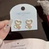 Pendientes de Gatito Dulce Corazón con un Corazón Femenino, Lujo Ligero y Sensación de Alta Gama, Pendientes Completos de Circonita, Plata 925, Pendientes Exquisitos y Versátiles