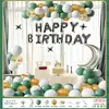 Decoraciones para fiestas de cumpleaños con globos, diseño de escenas, fondo, decoración de paredes, suministros, paquete de sensación premium, traje de comercio exterior