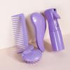 Set de Peine Biodegradable de Paja de Trigo Natural Platino para Peinar el Cabello de Tres Piezas, Set de Peine de Dientes Anchos para Aceite, Peine con Inserto de Plástico para Spray