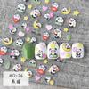Sticker de arte de uñas de panda de dibujos animados 5d relieve tridimensional lindo flor bambú viento nacional decoración de uñas patrón pequeño al por mayor