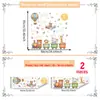 Varias pegatinas de pared de nubes, estrellas y vida silvestre para dormitorio, sala de estar, pared de fondo, decoración de habitación del hogar, pegatinas de pared autoadhesivas