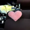 Gancho para Coche Multifuncional Creativo Corazón de Lana Gancho para Respaldo de Asiento de Coche Gancho Pequeño Trasero de Coche