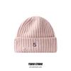 Gorro de Lana Caliente Tejido con Letras para Mujer 2024 Nuevo Otoño e Invierno Versátil Protección para las Orejas Resistente al Frío Gorro Pequeño para el Rostro para Hombres y Mujeres