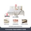 Cama de Cuero Jihe Lujo Ligero Simple Nórdico ins Estilo Crema Capa Superior Cuero Vacuno Cama de Boda Moderna Doble Dormitorio Principal Cama Grande
