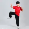 Roupas de artes marciais infantis kung fu meninos e meninas crianças do jardim de infância mesa de treinamento infantil apresentação estudante roupas de prática de artes marciais