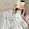 Manta de Veludo Leite para Menina, Manta de Ar Condicionado para Verão, Colcha para Cochilo no Escritório, Manta Cobertor de Sofá de Veludo Coral