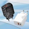 El puerto PD de carga rápida del modelo privado A + C transfronterizo admite carga flash de doble motor Carga rápida USB de 40 W Carga de uno a dos teléfonos móviles