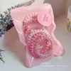 Diadema de dopamina personalizable, scrunchie de color degradado de cable de teléfono, banda para el cabello sin costuras para mujer, cuerda elástica grande para el cabello
