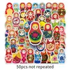 Muñeca Rusa 50 Personalidad Estilo Étnico Transfronterizo Decoración Muñeca Taza Equipaje Pegatina Dibujos Animados