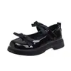 Zapatos Mary Jane de cuero estilo británico para niñas con lazo, zapatos de suela blanda, zapatos de princesa para primavera y otoño, zapatos escolares para actuaciones infantiles