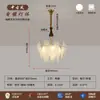 Lâmpada de Cristal Cor de Noz Estilo Francês Meio do Século Designer Quarto Principal Sala de Jantar Bar Lustre para Sala de Estar