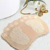 Alfombra de Piso de Imitación Cachemir con Pies Pequeños de Dibujos Animados Baño Baño Absorbente Hogar Felpudo de Entrada Habitación Alfombra