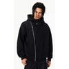 Sudadera Nueva Otoño e Invierno para Hombre Transfronteriza Retro Americana Cremallera Diagonal Color Sólido Cuello Alto con Capucha Cárdigan Chaqueta Hombre