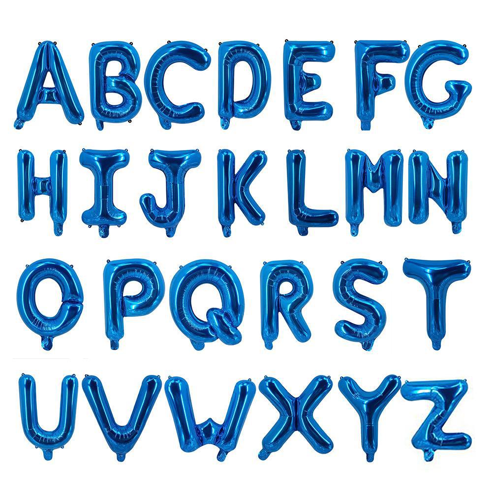 16寸字母-蓝色