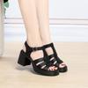 Una generación de sandalias de tacón grueso para mujer, zapatos de verano para mujer con suela blanda, plataforma impermeable, zapatos de tacón alto de suela gruesa, sandalias romanas de punta abierta