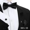 Gravata Borboleta Quadrada de Seda para Negócios Conjunto de 4 Peças Estilo Coreano Masculino Acessórios de Vestimenta para Banquete de Casamento Fábrica de Gravatas de Borboleta Estoque Pronto