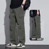 Calça Cargo Masculina Atacado Marca da Moda Reta Solta Novo Estilo 2024 Múltiplos Bolsos Calças Jovens Calças Casuais Masculinas Outono