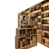 Estanterías de Almacenamiento Doméstico Personalizadas, Gabinetes con Rejilla para Almacenamiento de Libros para Librerías y Escuelas, Estanterías de Biblioteca de Exhibición Combinables de Múltiples Niveles
