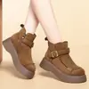 Botines Birkenstock Clásicos de Suela Gruesa Estilo Retro para Mujer, Nuevo Estilo Otoño/Invierno, Que Aumentan la Altura, Forrados de Felpa, Cómodos, Tallas Grandes