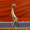 Anillo Asiento para Animales Pequeños de Latón Divertido Dibujo Animado Gato Elefante Ciervo Cisne Unicornio Regalo de Cumpleaños Escritorio Transfronterizo
