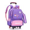 Mochila Escolar con Ruedas Grado 1-2-3 de Peces Naturales para Niños, Desmontable y Adecuada para Edades 4-6, Estilo Carrito Protector de Columna