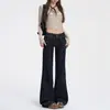 Jeans Acampanados Azul Oscuro para Mujer 2026 Nuevo Primavera/Verano Corte Delgado No Ajustados Cintura Baja Estilo Americano Petite Pantalones Rectos