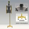 Loja de Roupas Estilo Coreano Manequim para Exposição de Roupas Manequim Feminino de Camurça Meio Corpo Suporte para Manequim Suporte de Exposição de Corpo Humano Completo