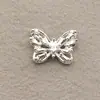 Acessórios de Unha em Liga de Cromo Borboleta Prata Mini Vazada Pequena Borboleta Strass Usável Decorações de Unha com Strass