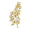Broche de Flor para Mulheres, Broche Versátil Casual para Suéter, Pequeno Broche de Pérola para Blazer de Terno, Novo Estilo para Gola