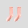 Calcetines Apilados con Borde Rizado para Mujer, Calcetines Transpirables de Algodón de Media Pantorrilla, Color Puro de Moda para Primavera y Verano, Delgados, Fábrica de Calcetines Zhuji al por Mayor