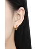 770 Estilo Coreano Diseño de Nicho Estilo Ins Simple Elegante Un Solo Lado Micro Diamante Incrustado Hebilla de Oreja Circular de Plata de Ley S925 para Mujer