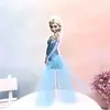 Decoración de Pastel de Princesa Elsa de Cuarta Generación Dibujos Animados Muñeca Elsa de Frozen Figura de Olaf Topper de Castillo