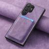 Funda de Teléfono Compatible Transfronteriza Samsung S26 Ultra Magnética Magsafe con Portatarjetas y Agujeros de Precisión, Funda Magnética de Cuero Anti-Caídas