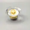 Manija de Latón de Lujo con Mango de Cristal, Pequeña Redonda de Color Champaña Transparente para Cajón, Gabinete de Zapatos, Puerta de Armario, Transfronterizo